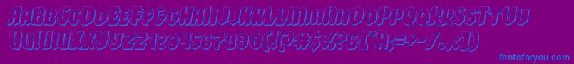 Xmasxpress3Dital Font – Blue Fonts on Purple Background