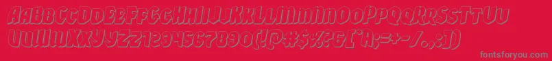 Xmasxpress3Dital-Schriftart – Graue Schriften auf rotem Hintergrund