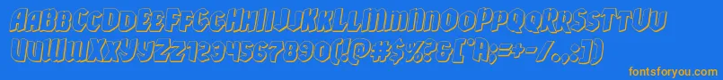 Xmasxpress3Dital Font – Orange Fonts on Blue Background