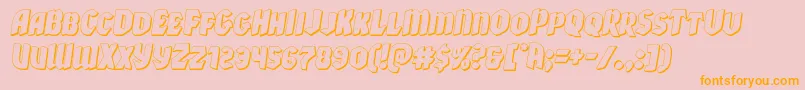 Xmasxpress3Dital Font – Orange Fonts on Pink Background