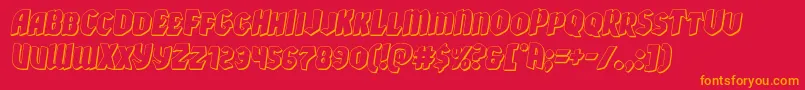 Xmasxpress3Dital Font – Orange Fonts on Red Background