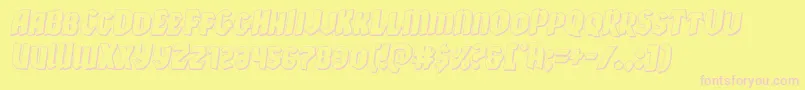 Xmasxpress3Dital Font – Pink Fonts on Yellow Background