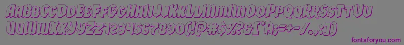 Xmasxpress3Dital-Schriftart – Violette Schriften auf grauem Hintergrund