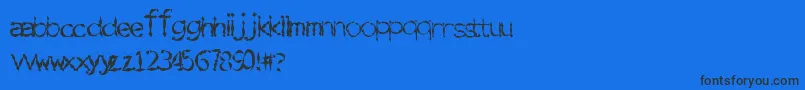 Swordfighting Font – Black Fonts on Blue Background