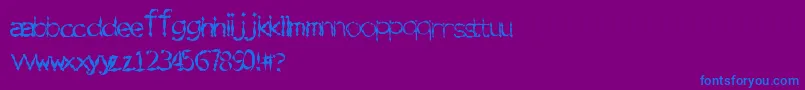 Swordfighting Font – Blue Fonts on Purple Background