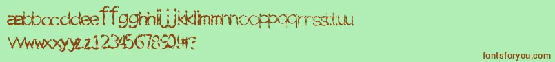 Swordfighting Font – Brown Fonts on Green Background