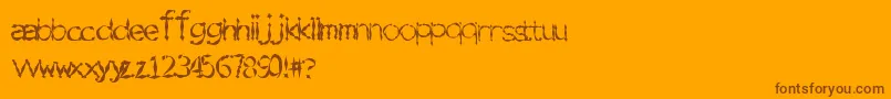 Swordfighting Font – Brown Fonts on Orange Background
