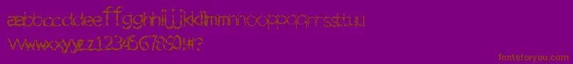 Swordfighting Font – Brown Fonts on Purple Background