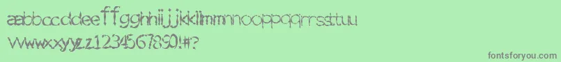 Swordfighting Font – Gray Fonts on Green Background