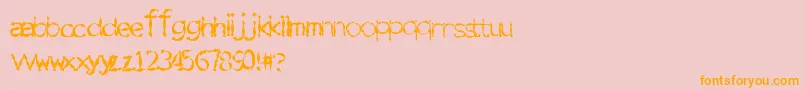 Swordfighting Font – Orange Fonts on Pink Background