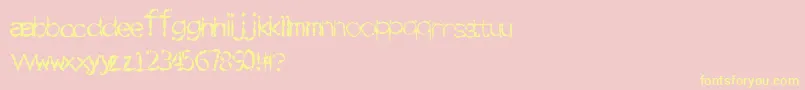 Swordfighting Font – Yellow Fonts on Pink Background