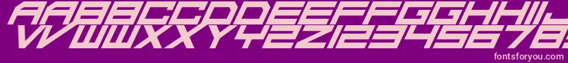 DaMadRaveItalic Font – Pink Fonts on Purple Background