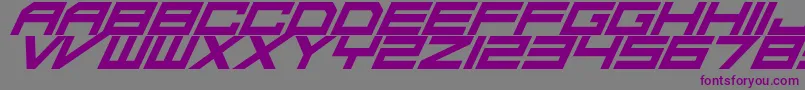 DaMadRaveItalic Font – Purple Fonts on Gray Background