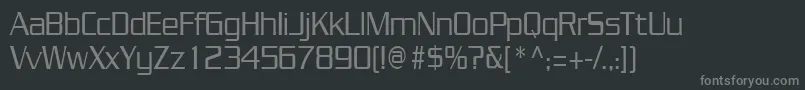 JuliuscondensedRegular-Schriftart – Graue Schriften auf schwarzem Hintergrund