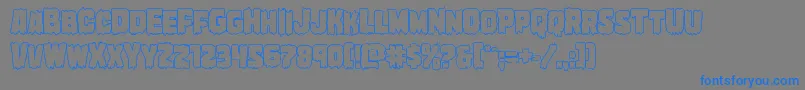 Marshthingout Font – Blue Fonts on Gray Background