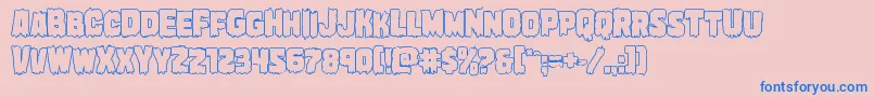 Marshthingout Font – Blue Fonts on Pink Background