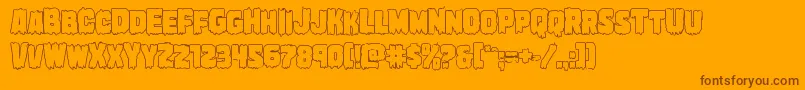Шрифт Marshthingout – коричневые шрифты на оранжевом фоне