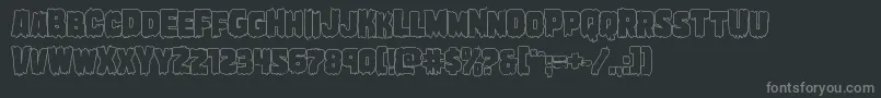 Marshthingout Font – Gray Fonts on Black Background