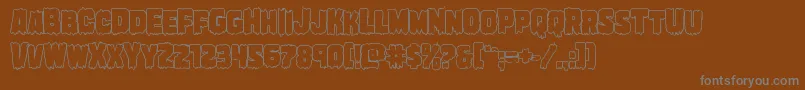 Шрифт Marshthingout – серые шрифты на коричневом фоне