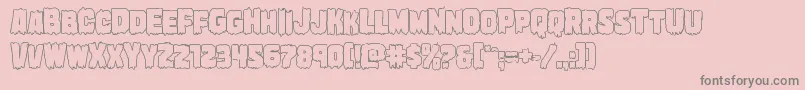 Marshthingout Font – Gray Fonts on Pink Background