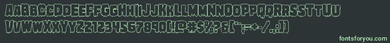 Marshthingout Font – Green Fonts on Black Background