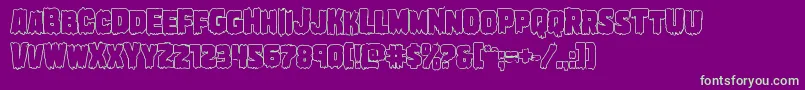 Marshthingout Font – Green Fonts on Purple Background