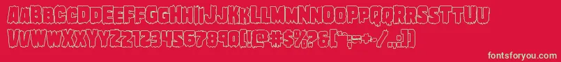 Marshthingout Font – Green Fonts on Red Background