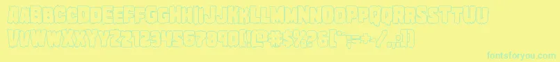 Marshthingout Font – Green Fonts on Yellow Background