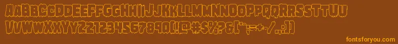 Шрифт Marshthingout – оранжевые шрифты на коричневом фоне