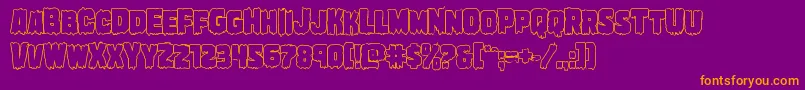 Marshthingout Font – Orange Fonts on Purple Background