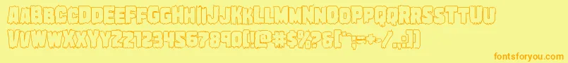 Marshthingout Font – Orange Fonts on Yellow Background