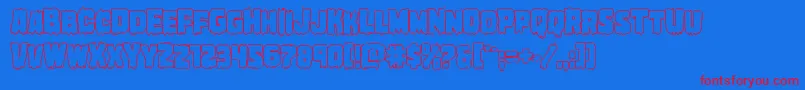 Marshthingout Font – Red Fonts on Blue Background