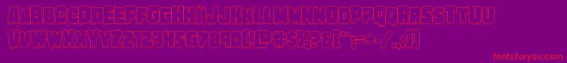 Marshthingout Font – Red Fonts on Purple Background