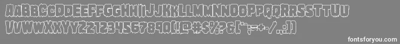 Шрифт Marshthingout – белые шрифты на сером фоне