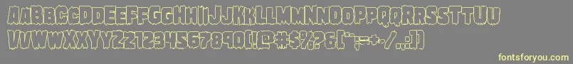 Marshthingout Font – Yellow Fonts on Gray Background