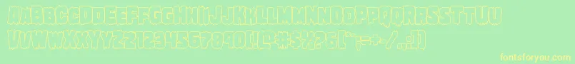 Marshthingout Font – Yellow Fonts on Green Background