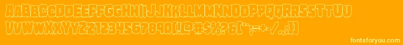 Шрифт Marshthingout – жёлтые шрифты на оранжевом фоне