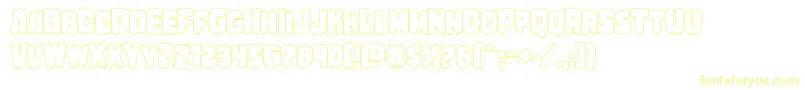 Marshthingout Font – Yellow Fonts on White Background