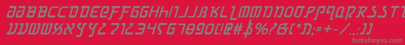 Grimlordbi Font – Gray Fonts on Red Background