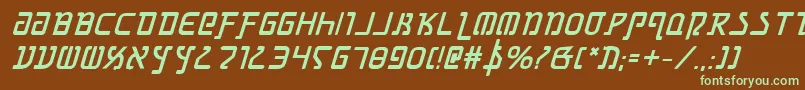 Grimlordbi Font – Green Fonts on Brown Background