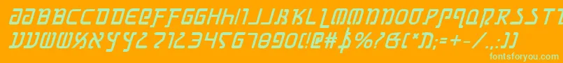 Grimlordbi Font – Green Fonts on Orange Background