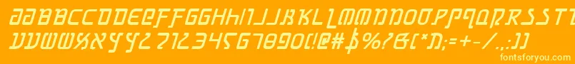 Grimlordbi Font – Yellow Fonts on Orange Background