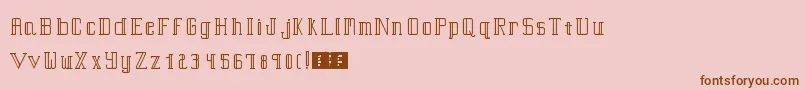 OfCourse Font – Brown Fonts on Pink Background