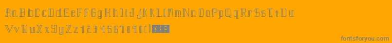 OfCourse Font – Gray Fonts on Orange Background