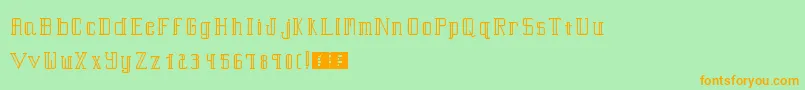 OfCourse Font – Orange Fonts on Green Background