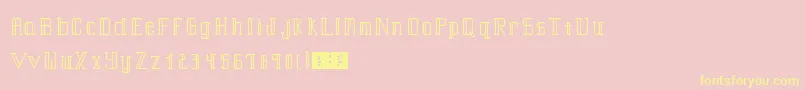 OfCourse Font – Yellow Fonts on Pink Background