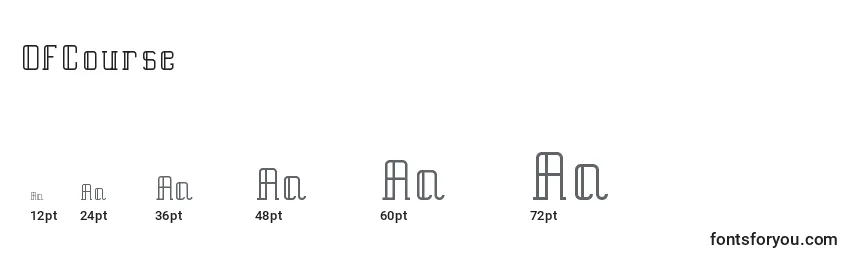OfCourse Font Sizes