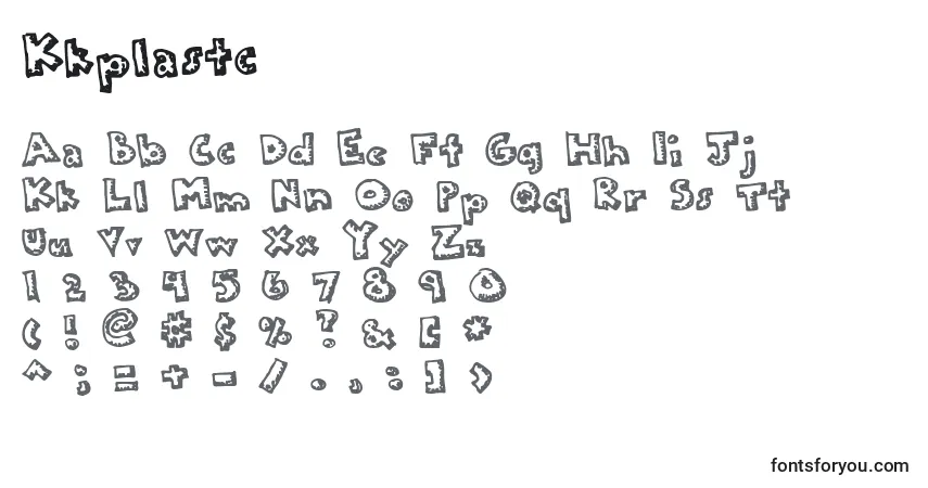 Schriftart Kkplastc – Alphabet, Zahlen, spezielle Symbole