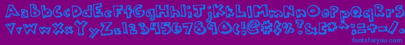 More about Kkplastc Font Kkplastc Font – Blue Fonts on Purple Background