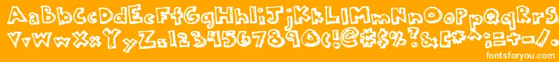 Kkplastc Font – White Fonts on Orange Background